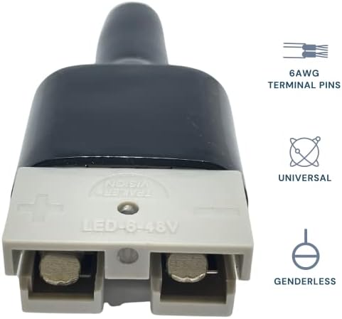 Vision Trainer 50 Amp Anderson Connector w/Boot - מתאים ל- SB50 50A חיבור/נתק תקע מהיר תואם לכיסוי נדן