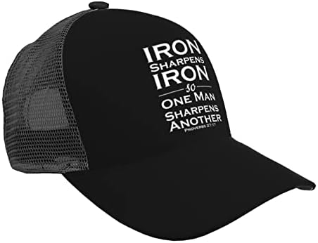 ברזל מחדד את כובע המשאיות ברזל - מכסה סנאפבק בייסבול רשת לגברים או נשים בחוץ