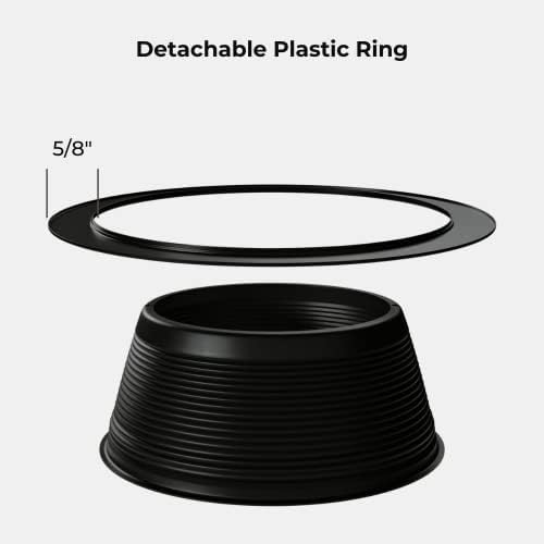 גזרת בלבל שחורה בגודל 6 אינץ 'עם טבעת פלסטיק גופית בגודל 7.25 אינץ
