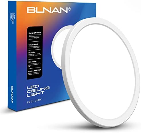BLNAN LED LED סומק תאורת תקרה, 8.66 אינץ '18W 3000K/4000K/5000K מתקן תאורה קשיח, מנורה לבנה