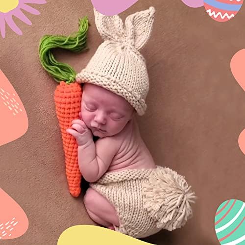 יילוד צילום אבזרי ארנב תלבושת תינוק פוטושוט אבזרי תלבושות באני סרוגה תלבושות תינוק תמונת נכס ארנב כובע