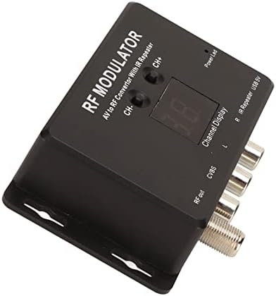 Mini RF מודולטור, Professional Av to RF Converter 21 ערוץ רחב טווח תדרים טווח USB עם מאריך IR עבור DVR עבור