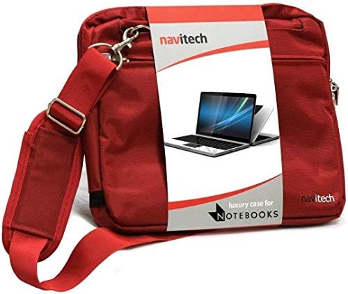 Navitech Red Premium Messenger/תיק נשיאה תואם למחשב הנייד ASUS E203MA 11.6 אינץ '