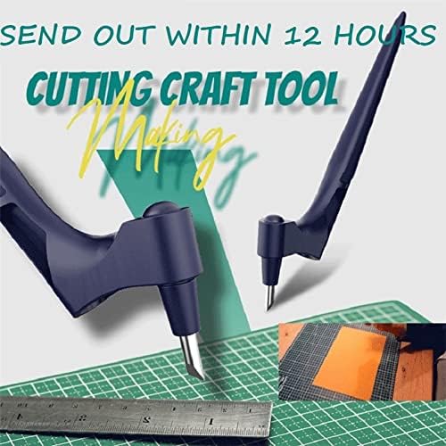 360 פלדה להב סיבוב DIY ART ART חיתוך כלי חיתוך סכין סכין בטיחות סכין נייר עם 3 יחידות להבי חיתוך עט -