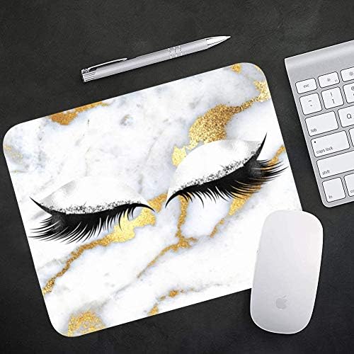 Yaxazepluy - זהב אפור אפור עיניים שחורות איפור אבן שיש אבן עכבר, מלבן משחקי עכבר למחשב נייד מחשב