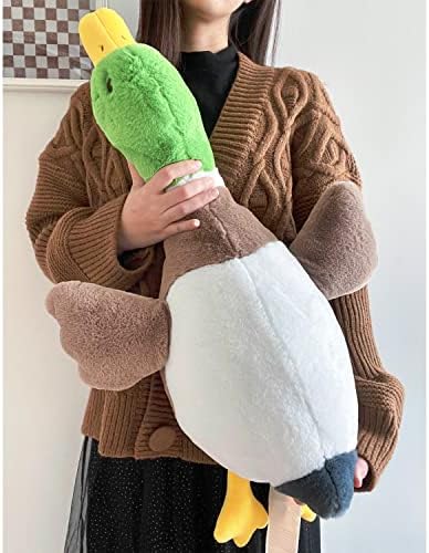 חיה ממולאת של אווז טנהא 6 רגל גדול מאוד ענקית ענקית אווז צעצוע כרית קטיפה, כרית קטיפה ענקית לבנה ענקית חמודה