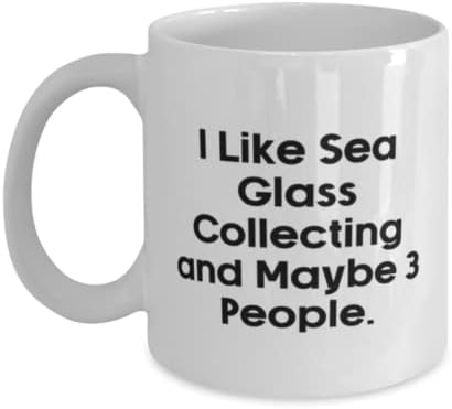 מתנות איסוף זכוכית ים מושלמת, אני אוהב איסוף זכוכית ים ואולי 3 אנשים, חופשת ספל 15 oz 15oz מחברים,
