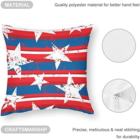 כוכבי דגל אמריקאים זורקים כיסויי כריות עם רוכסן כריות כריות מרובעות מגן לספת מיטה סלון