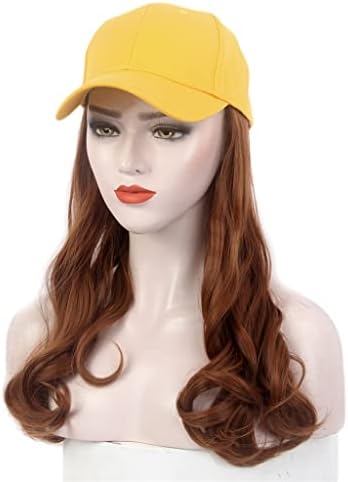 לרכוש אופנה גבירותיי כובעים, כובעי שיער, צהוב בייסבול כובעים, פאות, ארוך מתולתל חום פאות, כובעים