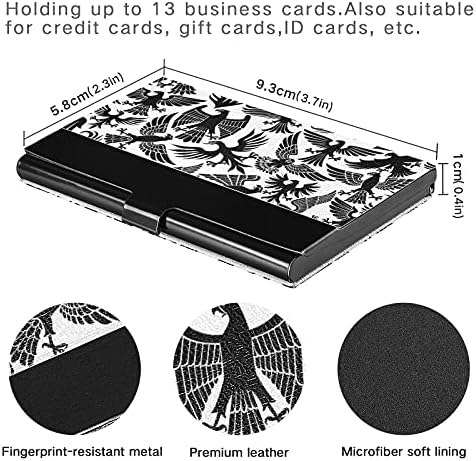 שחור הוק כרטיס ביקור מחזיק עבור נשים גברים כרטיס ביקור מחזיק מקרה עם עור אשראי כרטיס אישי כרטיס