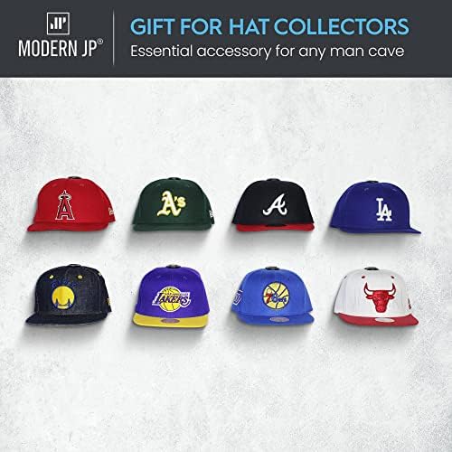 ווים כובע דבק מודרני של JP לקיר - מתלה כובעים לכובעי בייסבול, תצוגת כובע מינימליסטית, קולבי כובע חזקים