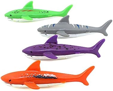 צלילה בריכת צעצוע מתחת למים שחייה לזרוק צלילה טורפדו כריש, 4 חבילה