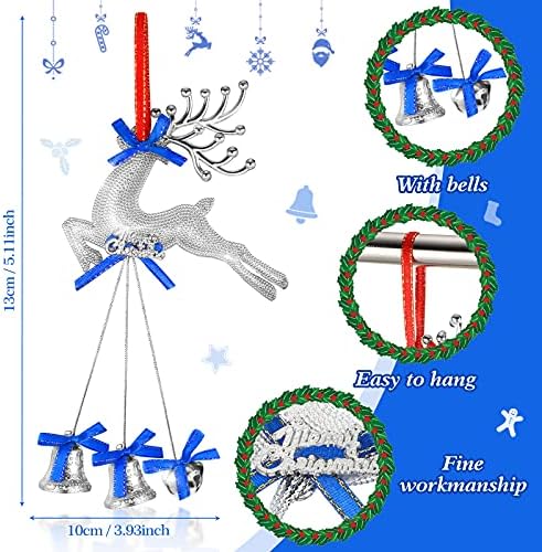 6 חתיכות פעמוני חג המולד עץ חג המולד קישוטי פעמון פעמונים מצופים קישוטים לקישוט עץ חג המולד תליונים לקישוטים