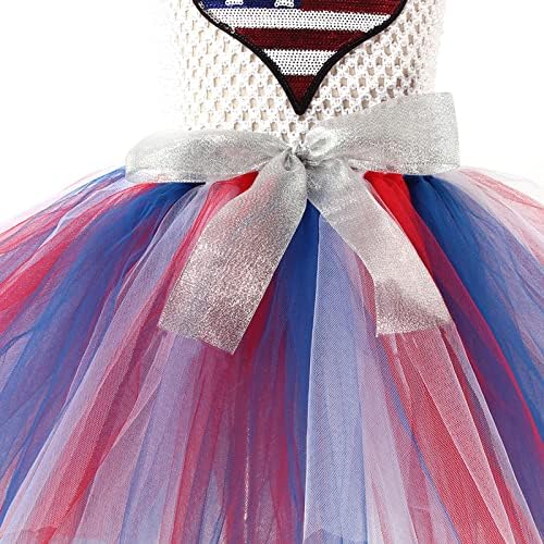 Qvkarw ילדים ילדים בנות רביעי ביולי תחפושת יום עצמאי בנות בנות המסיבה ההיסטורית שמלת שמלת בנות שמלת תחרות