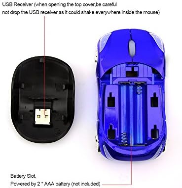 צבעוני תלת מימד ספורט צורת מכונית עכבר 2.4 ג'יגה הרץ אלחוטי 1600DPI 3 כפתורים