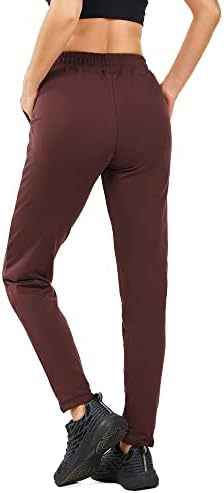 Gramval Women's Joggers Pants משקל בינוני המריץ מכנסי טרנינג עם כיסים מכנסיים מזדמנים מחודדים לאתלטיים