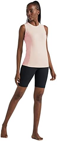 חולצות אימון ללא שרוולים של נשים בלף, UPF קלות 50+ גופיות ריצה ליוגה, קז'ואל יומיומי