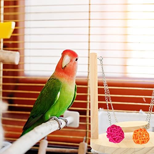 צעצועים של Parakeet Parakeet צעצועים ציפור תנדנד צעצועים לעיסת עץ טחינה צעצועים טחינה