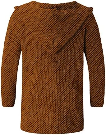 Sweater Mens Sweater Mens Europe and America Cardigan בגברים עם גברים בצבע מוצק עם סוודר צוואר גבוה קפוצ'ונים