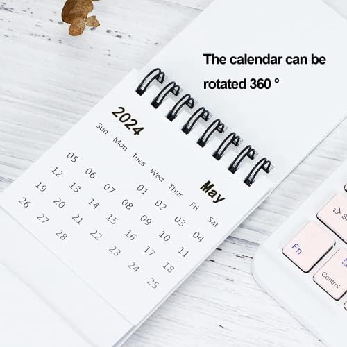 לוח השנה הקטן של Galeajar 2023-2024, לוח שולחן העבודה של מיני שולחן עבודה לוח שנה לעמידה לתכנון