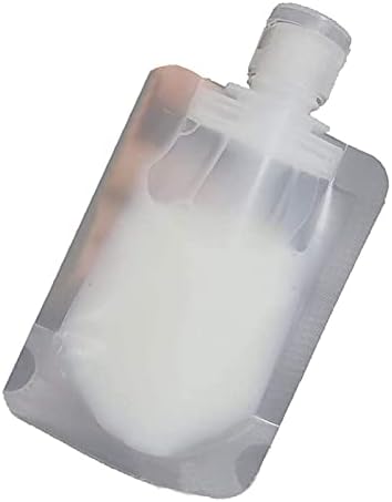 HACORO 10 PCS תיק אריזת איפור נוזלי נסיעה ניידים, שקית אריזת צדפות שקופה שקית אריזה מפלסטיק שקית זרבוב