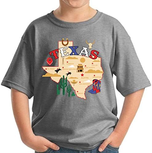 חולצת טקסס לילדים - גיל 6 עד 15 שנים - מדינת טקסס ארהב - מזכרת חידוש גרפי נוער