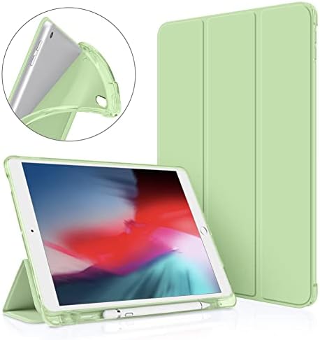 אקסוקאז תואם ל- iPad Air 3 2019 10.5 אינץ ', iPad Pro 10.5 אינץ' 2017 כיסוי חכם משולש עם מחזיק