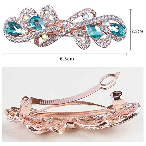 Larancie Crystal Hair Clip Rhinestone אביזרי שיער כלה אבני חן שיער קריסטל חטיפי שיער לחתונה חתיכות שיער