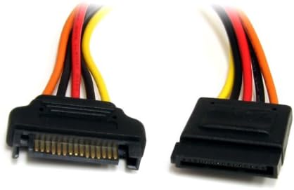 Startech.com 12in 15 סיכה כבל הארכת חשמל SATA - SATA Power זכר למאריך נקבה - 12 אינץ