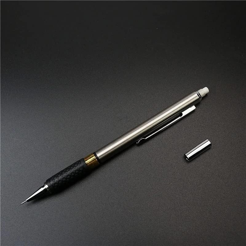 Quul עיפרון מכני בעל נירוסטה בעל עט 0.5 ממ 0.7 ממ 0.9 ממ 2b עופרת עפרון שחור