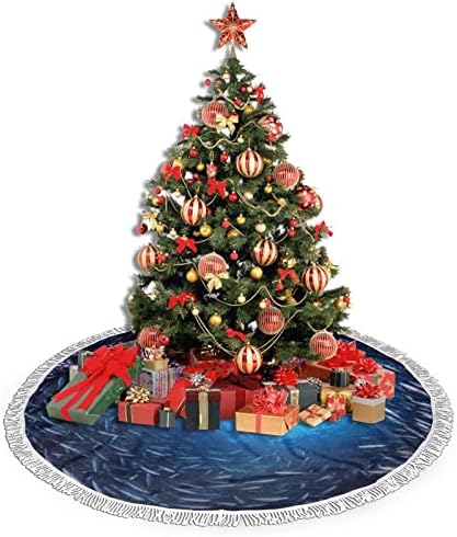 חצאית עץ חג המולד של אריה ים מתחת למים, מחצלת חצאית עץ חג המולד עם ציצית לעיצוב מסיבות חתונה לחג 48