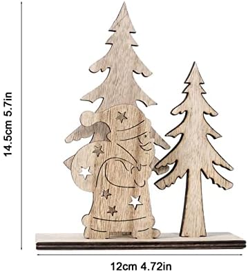 פסל מוט שולחן חג המולד שולחן עץ קישוטים עליונים לקישוטים למסיבות בית חג קישוט זאב