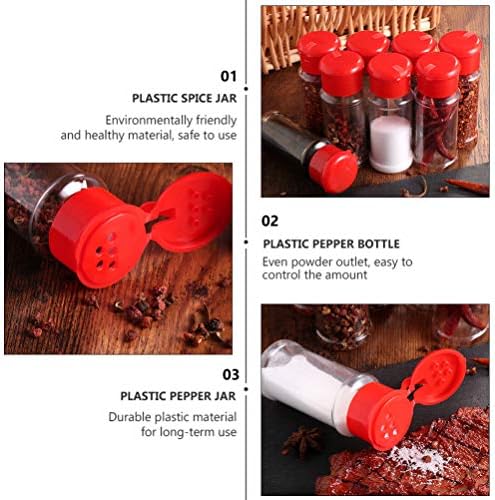 צנצנות תיבול של קאבילוק בקבוקי צנצנות פלסטיק: 20 יחידות לשימוש חוזר במכלי אחסון ברורים מכולות תיבול
