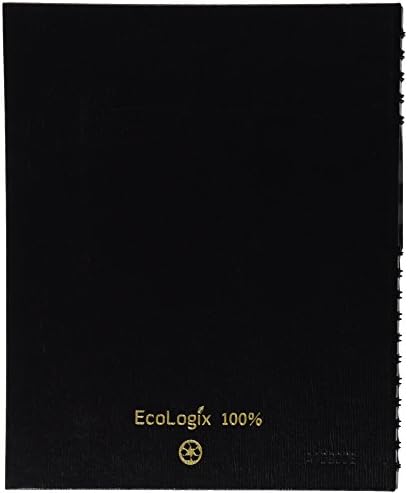 Ecologix Blueline מחברת Notepro ממוחזרת, שחור, 11 x 8.5 אינץ ', 200 עמודים