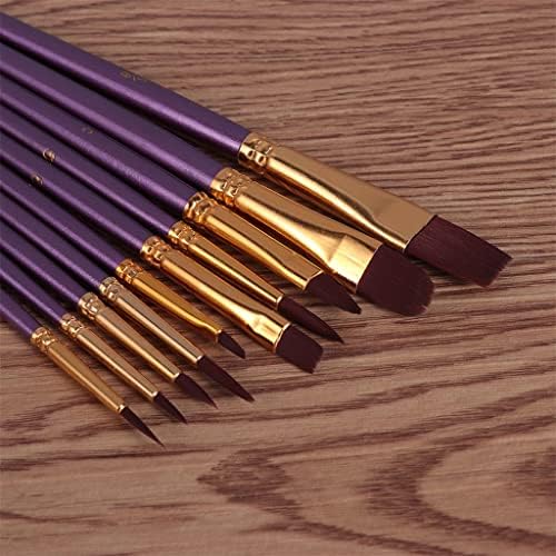 FKSDHDG 10 יחידות/סט צבעי עט צבע מברשת צבע ניילון מברשות צבע שיער