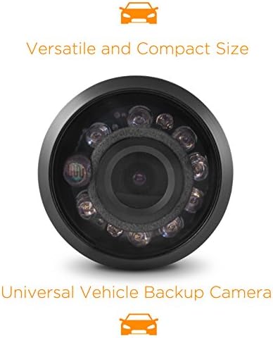 XO Vision HTC36 HD אוניברסלי HD עמיד בפני מזג אוויר אחורי מצלמת גיבוי לרכב עם ראיית לילה, שחור