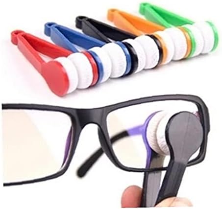 משקפי שמש עם משקפי שמש דו-צדדיים של שני צדדים מברשת מיני משקפיים מיקרופייבר משקפיים משקפיים כלי ניקוי צבע