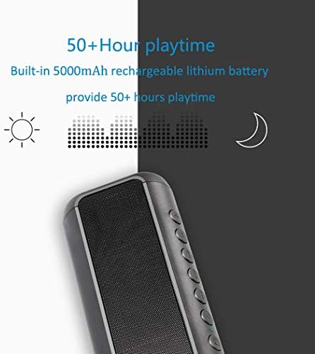 רמקול Bluetooth סולארי נייד ， 5000mAh אלחוטית רמקול ， IPX6 רמקול חיצוני אטום למים ， Bluetooth 5.1 ，