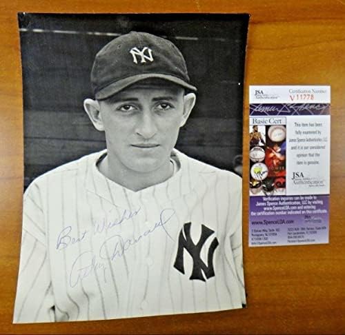 אטלי דונלד חתם על 6.5 x 8.75 צילום וינטג 'ניו יורק ינקי עם JSA COA - תמונות MLB עם חתימה