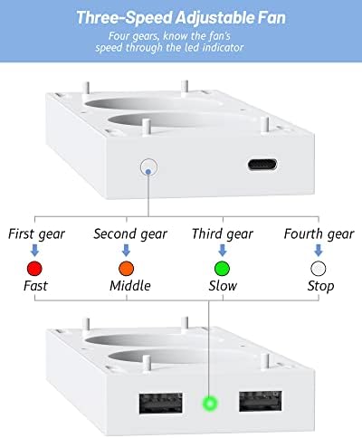ניתן להרכיב את עמדת הקירור עבור Xbox Series S, Zaonool Cooling Cooling, מהירות מתכווננת של 3 מפלס