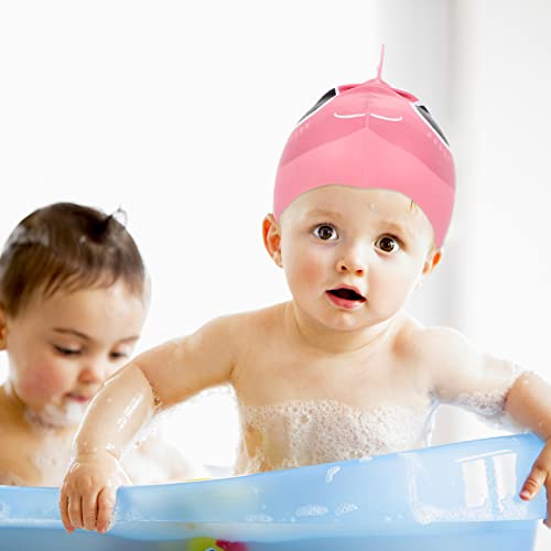 Besportble Baby Swim Hit ילדים שחייה כובע סיליקון כובע שחייה מצויר דינוזאורים כובע רחצה לבנות