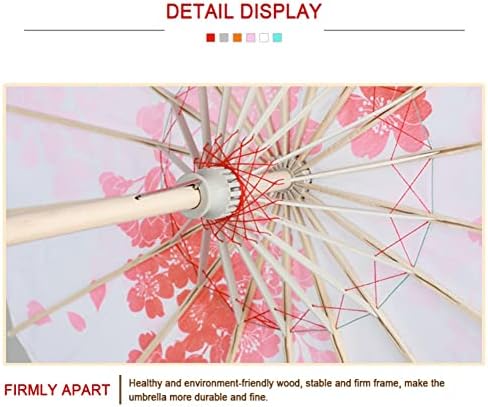 מטרייה סינית יפנית קטנה יפנית, מטריית נייר משומנת נייר שמש נייר שמן נייר מזרחיות למסיבות חתונה,