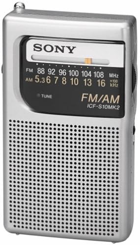 Sony ICF-S10MK2 כיס AM/FM רדיו, כסף