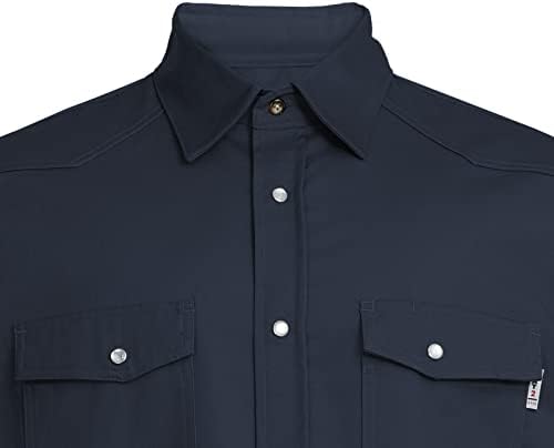 חולצות רתכים מערביים של וונלנס חולצות FR לחולצות לגברים ריתוך משקל קל חולצות גברים עמידות בפני להבה חולצות