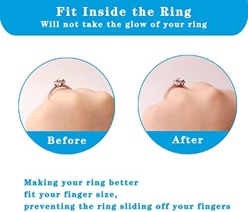 70 יחידות טבעת גודל שמאי עבור רופף טבעות עם טבעת גודל מדידת כלי עבור טבעת שמאי, התוספת בלתי נראה טבעת ספירלת