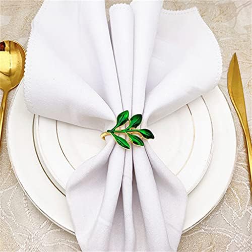 Walnuta 10 pcs מלון ירוק מפית ירוק טבעת מפית סינית אבזם מפית מפית טבעת טבעת שולחן אוכל (צבע: A, גודל