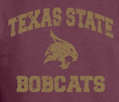 אוניברסיטת מדינת טקסס בובקטס רטרו במצוקה וינטג 'חולצת שרוול קצר