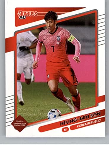 2021-22 דרך דונרוס לקטאר 133 הונג-מין הבן קוריאה הרפובליקה רשמית כרטיס מסחר בכדורגל במצב גולמי