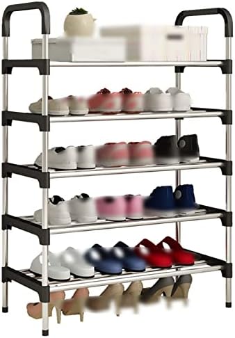 OIAKUS 5 מדף נעליים נעל מתכת צינור פלדה מתלה נעל נעל מדף נעליים רב שכבתי יצירתי מארגן אחסון נעליים דקיק אולטרה-דקיק