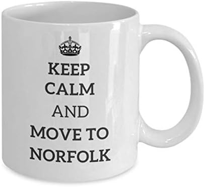 שמור על רגוע ועבר לכוס התה של נורפולק מטייל עמית לעבודה חבר מתנה ספל נסיעות וירג'יניה נוכח